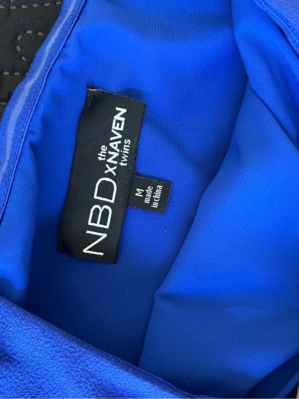 NBD x The Naven Twins Cobalt Royal Blue One-Shoulder Mini Dress — Size Medium - Picture 6 of 6
